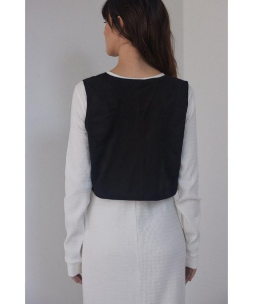 BLACK BY MOUSSY(ブラックバイマウジー)/front ribbon vest/img05