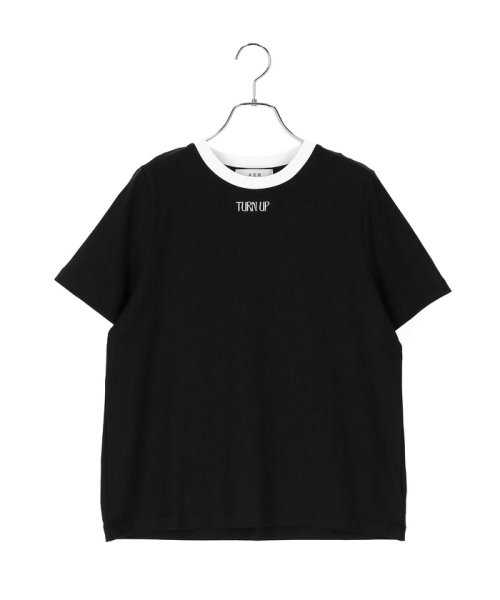 ADAM ET ROPE'(アダム　エ　ロペ)/【サステナブル・WEB限定】ロゴプリントトリムTシャツ/img09