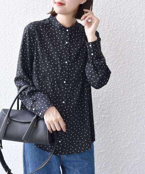 SHIPS WOMEN(シップス　ウィメン)/〈手洗い可能〉ストレッチ ジョーゼット プリーツ ブラウス 24SS ◇/img31