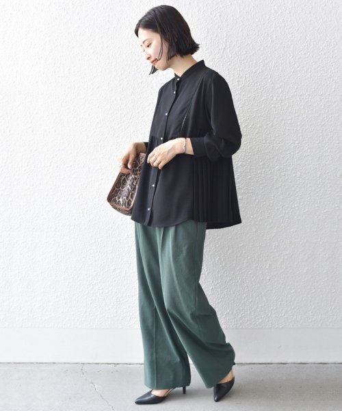 SHIPS WOMEN(シップス　ウィメン)/〈手洗い可能〉ストレッチ ジョーゼット プリーツ ブラウス 24SS ◇/img40