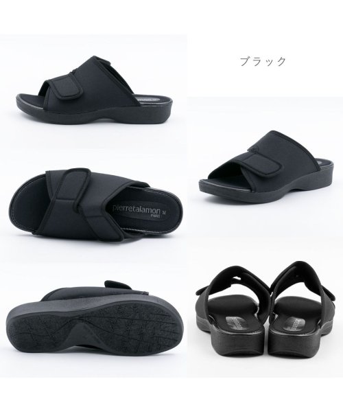 FOOT PLACE(フットプレイス)/メンズ pierretalamon PARIS ピエールタランモン サンダル オフィスサンダル つっかけ 24527 介護 リハビリ マジックテープ/img03