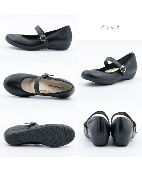 FOOT PLACE(フットプレイス)/アーチコンタクト ARCH CONTACT レディース フラットシューズ パンプス ストラップ 通勤 仕事 39075/img03