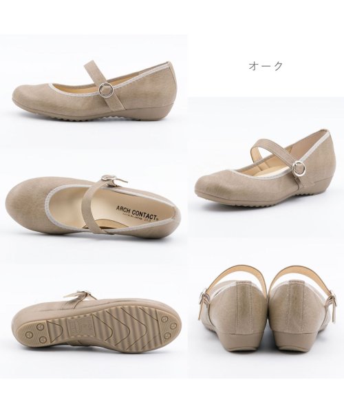 FOOT PLACE(フットプレイス)/アーチコンタクト ARCH CONTACT レディース フラットシューズ パンプス ストラップ 通勤 仕事 39075/img09