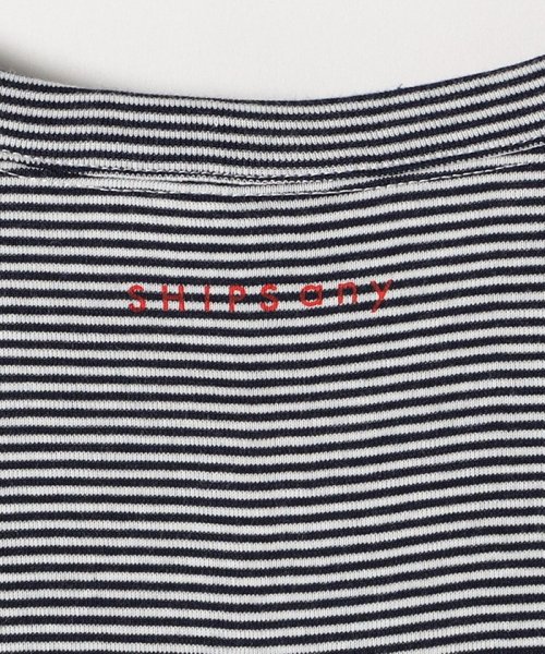 SHIPS any WOMEN(シップス　エニィ　ウィメン)/【SHIPS any別注】PETIT BATEAU:〈洗濯機可能〉ロゴ プリント ボーダー 半袖 Tシャツ 23SS/img05