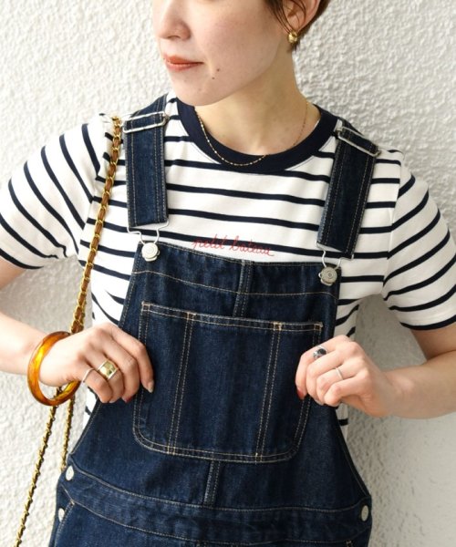 SHIPS any WOMEN(シップス　エニィ　ウィメン)/【SHIPS any別注】PETIT BATEAU:〈洗濯機可能〉ロゴ プリント ボーダー 半袖 Tシャツ 23SS/img11