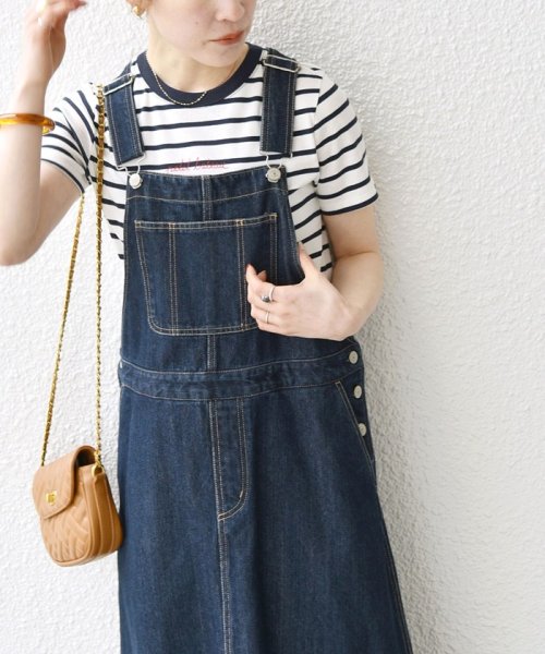 SHIPS any WOMEN(シップス　エニィ　ウィメン)/【SHIPS any別注】PETIT BATEAU:〈洗濯機可能〉ロゴ プリント ボーダー 半袖 Tシャツ 23SS/img12