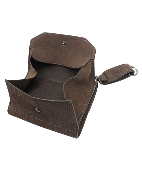 CIE シー 財布 二つ折り 小銭入れ コインケース フォウク ミドル ウォレット メンズ レディース 本革 FOLK MIDDLE WALLET ブラック グ
