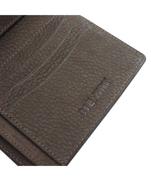 CIE シー 財布 二つ折り 小銭入れ コインケース フォウク ミドル ウォレット メンズ レディース 本革 FOLK MIDDLE WALLET ブラック グ