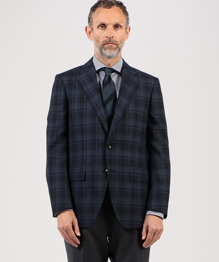 セール】Super120'sウール シングルブレステッド2Bジャケット Dormeuil 