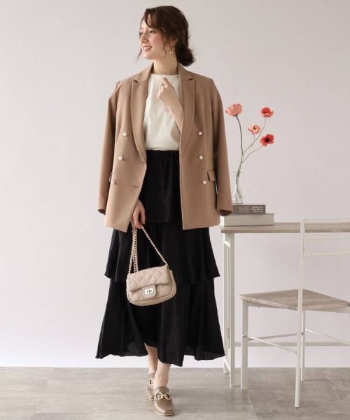 Couture Brooch(クチュールブローチ)/【WEB限定】ワッシャーティアードスカート/img18