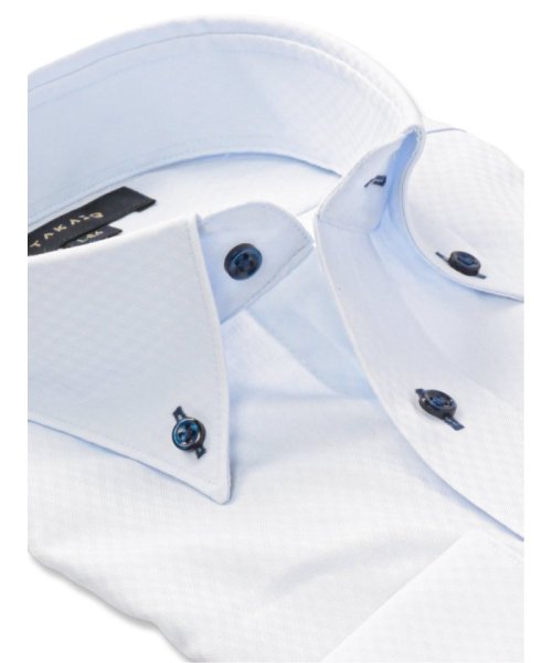TAKA-Q(タカキュー)/形態安定 吸水速乾 スタンダードフィット ボタンダウン 長袖 シャツ メンズ ワイシャツ ビジネス yシャツ 速乾 ノーアイロン 形態安定/img01