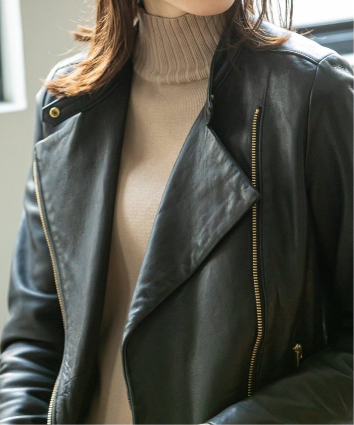 Noble ソフト ラムレザー ライダースブルゾン NOBLE(ノーブル