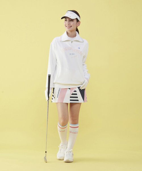 le coq sportif GOLF (ルコックスポルティフ（ゴルフ）)/【池田エライザ着用】襟リブハーフジップカットソー (吸汗/ストレッチ/UV CUT(UPF50+)【アウト/img15