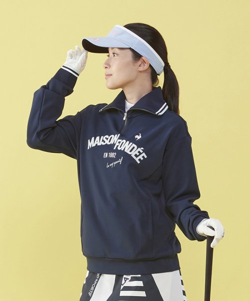 le coq sportif GOLF (ルコックスポルティフ（ゴルフ）)/【池田エライザ着用】襟リブハーフジップカットソー (吸汗/ストレッチ/UV CUT(UPF50+)【アウト/img16