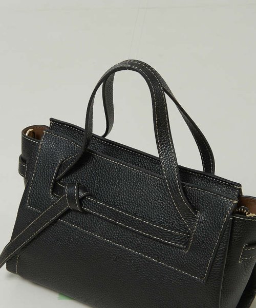 Knoty/レザーベルテッドトートBAG(mini) 0背胴