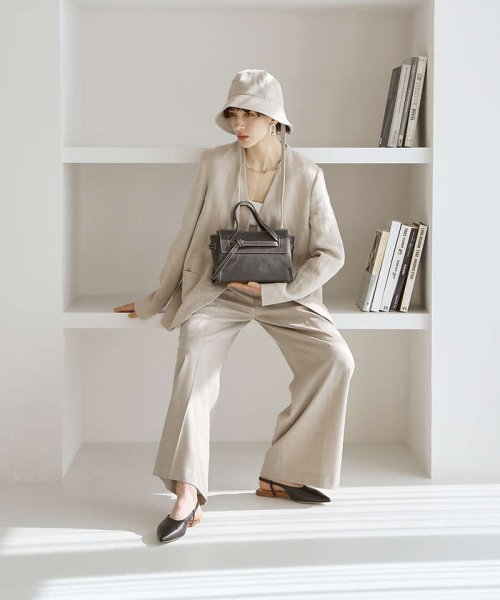 Knoty/レザーベルテッドトートBAG(mini) 0背胴