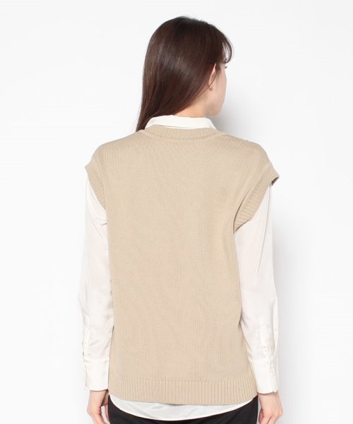 Vネックニットベスト 