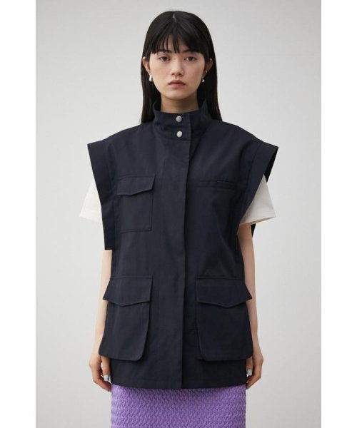 AZUL by moussy(アズールバイマウジー)/STAND NECK BIG POCKET VEST/img04