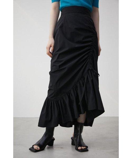 AZUL by moussy(アズールバイマウジー)/ASYMMETRY FRILL GATHER SKIRT/img01