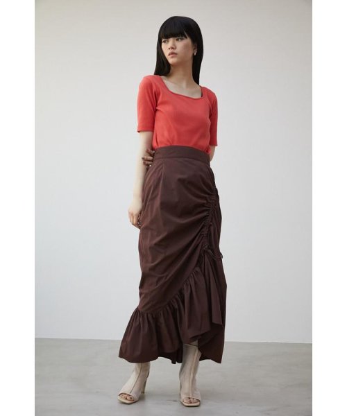 AZUL by moussy(アズールバイマウジー)/ASYMMETRY FRILL GATHER SKIRT/img11