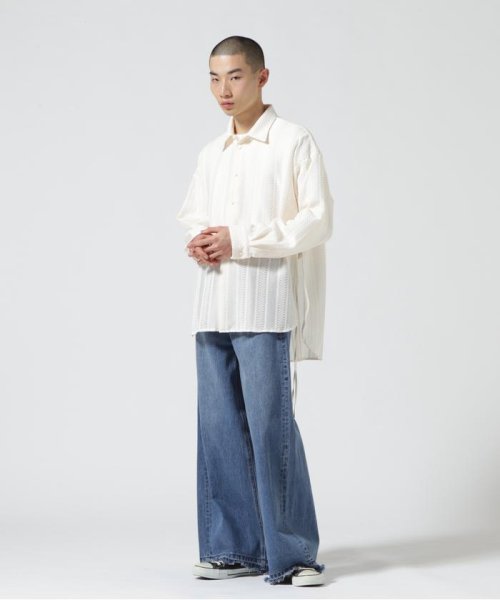 GARDEN(ガーデン)/Toironier/トワロニエ/Stripe Lace Regular Fit Shirt/img01
