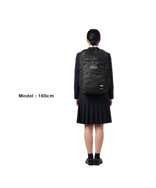 FILA フィラ リュック 30L スクエア ボックス型 大容量 通学 男子 女子 高校生 中学生 黒 軽量 撥水 韓国 ブランド 7804 人気・おすすめ｜使いやすい・旅行におすすめ 品質保証 全国発送 日本国内発送・最短翌日お届け