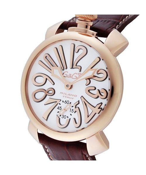 GaGa MILANO(ガガミラノ)/GaGaMILAN(ガガミラノ) MANUALE48MM 5011.08S－BRW メンズ ホワイト 手巻キ 腕時計/img01