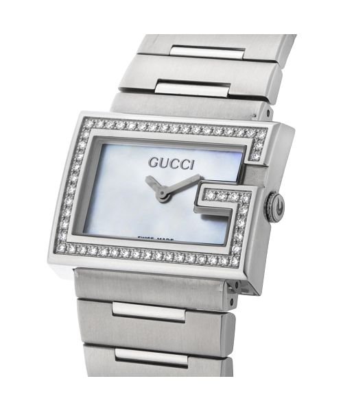 GUCCI(グッチ)/GUCCI(グッチ) Gレクタングル YA100510 レディース ホワイトパール クォーツ 腕時計/img01