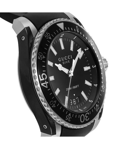 GUCCI(グッチ)/GUCCI(グッチ) DIVE YA136204A メンズ ブラック クォーツ 腕時計/img02