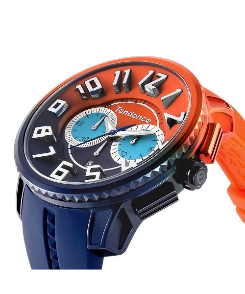 Tendence(テンデンス)/TENDENCE(テンデンス) ディカラー TY146104 メンズ ダークブルー×オレンジ クォーツ 腕時計/img01