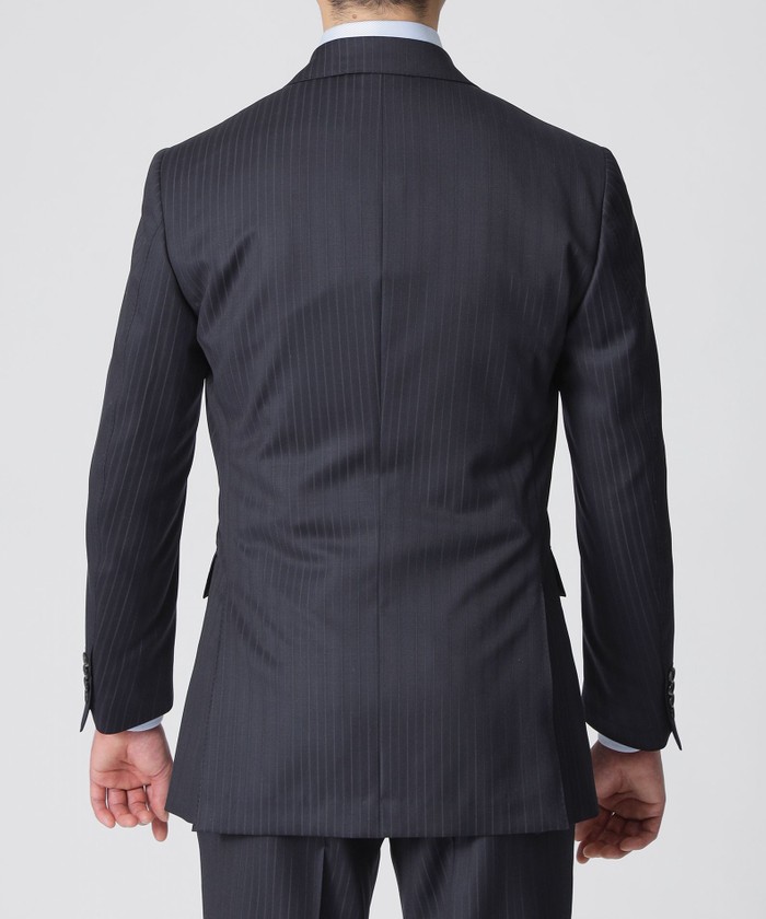 バーバリーロンドン　ウールセットアップスーツ　ストライプ　三陽商会　日本製　5A バーバリーロンドン ウールセットアップスーツ ストライプ 三陽商会