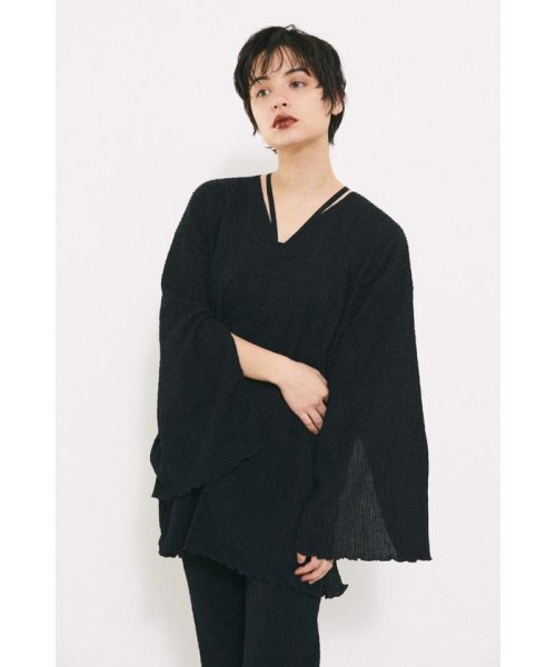 BLACK BY MOUSSY(ブラックバイマウジー)/shirring cut tops/img12