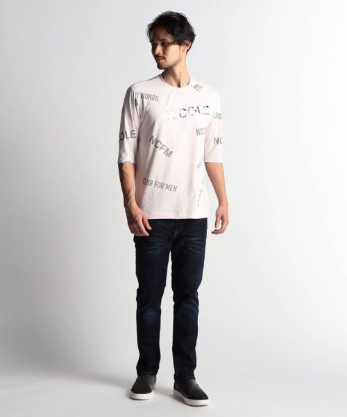 NICOLE CLUB FOR MEN(ニコルクラブフォーメン)/ロゴプリント5分袖Tシャツ/img02