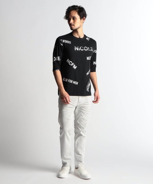 NICOLE CLUB FOR MEN(ニコルクラブフォーメン)/ロゴプリント5分袖Tシャツ/img04