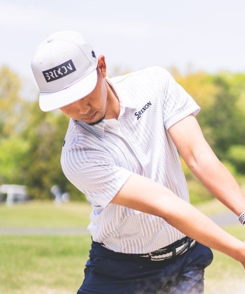 SRIXON(スリクソン)/【松山英樹プロ2023全米オープンゴルフ選手権着用】変形ストライププリントシャツ(クーリング効果)【アウトレット】/img01