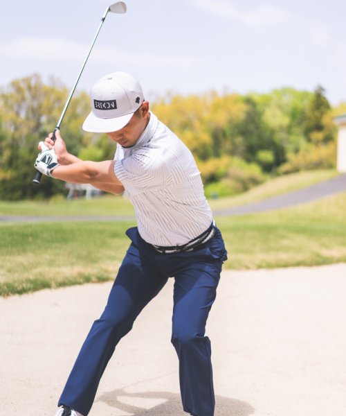 SRIXON(スリクソン)/【松山英樹プロ2023全米オープンゴルフ選手権着用】変形ストライププリントシャツ(クーリング効果)【アウトレット】/img04