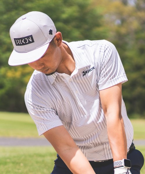 SRIXON(スリクソン)/【松山英樹プロ2023全米オープンゴルフ選手権着用】変形ストライププリントシャツ(クーリング効果)【アウトレット】/img05