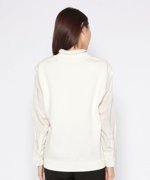 Vネックニットベスト 