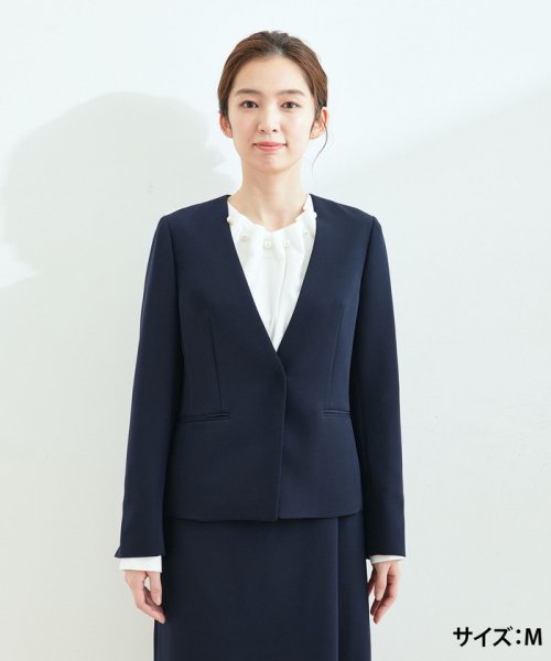 セール】【セットアップ対応】2WAYストレッチノーカラージャケット  