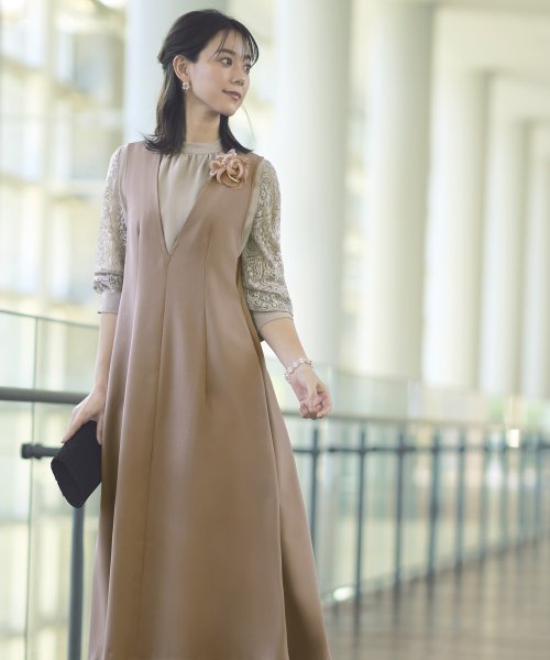 袖レーストップス＆ジャンパースカート「U1083」 ブラウス ジャンパースカート 7号 9号 11号 13号 15号