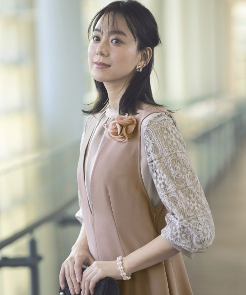 袖レーストップス＆ジャンパースカート「U1083」 ブラウス ジャンパースカート 7号 9号 11号 13号 15号