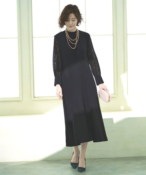 袖レーストップス＆ジャンパースカート「U1083」 ブラウス ジャンパースカート 7号 9号 11号 13号 15号