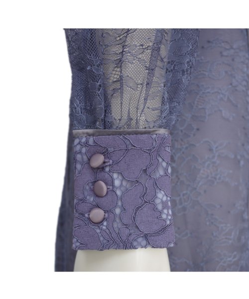 レースコンビネーションビブカラーマーメイドシルエットワンピース「U1177」 