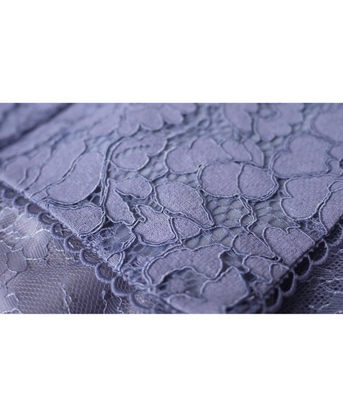 レースコンビネーションビブカラーマーメイドシルエットワンピース「U1177」 