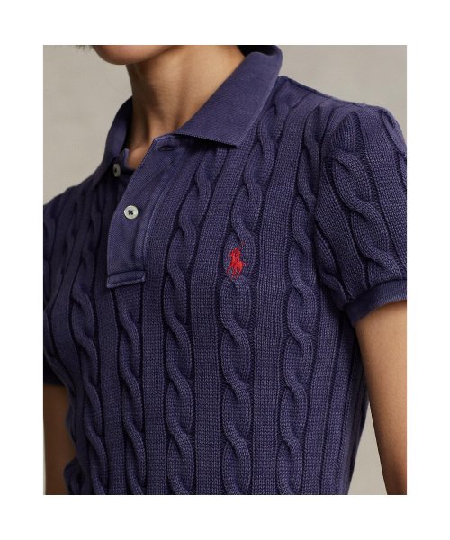 POLO RALPH LAUREN(POLO RALPH LAUREN)/スリム フィット ケーブルニット ポロシャツ/img04