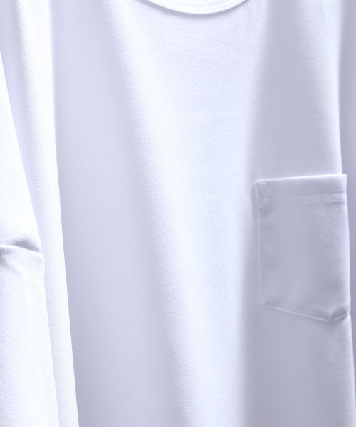 Nilway(ニルウェイ)/梨地クルーネックオーバーサイズTシャツ/ポケット付き/img02