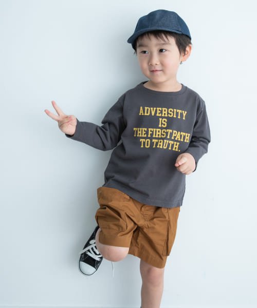 URBAN RESEARCH DOORS（Kids）(アーバンリサーチドアーズ（キッズ）)/『親子リンク』オーガニックコットンロゴロングTシャツ(KIDS)/img01