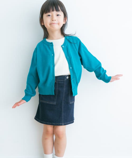 URBAN RESEARCH DOORS（Kids）(アーバンリサーチドアーズ（キッズ）)/『親子リンク』オーガニックコットンクルーネックカーディガン(KIDS)/img01