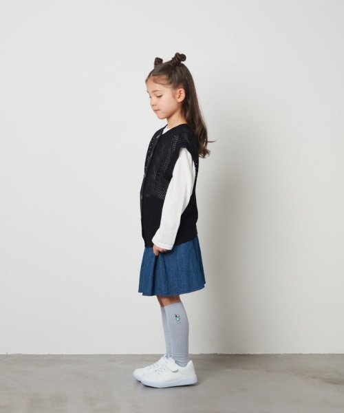 a.v.v(KID'S)(アー・ヴェ・ヴェキッズ)/[120－130]【2点セット/2WAY】バックボタンメッシュニットベストセット/img05