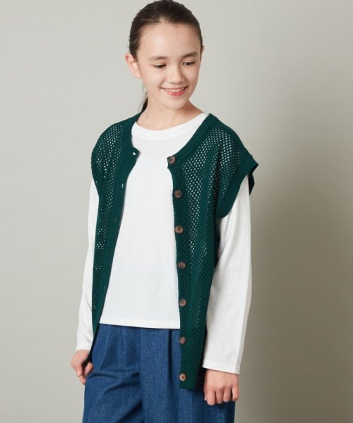 a.v.v(KID'S)(アー・ヴェ・ヴェキッズ)/[120－130]【2点セット/2WAY】バックボタンメッシュニットベストセット/img19